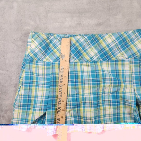 Vintage Y2K Outlooks Blue Plaid Pleated Mini Skirt Size 9 Retro Whimsygoth - Picture 4 of 6